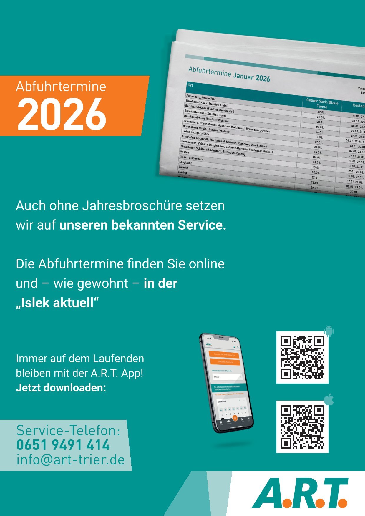 Info-Flyer der A.R.T.