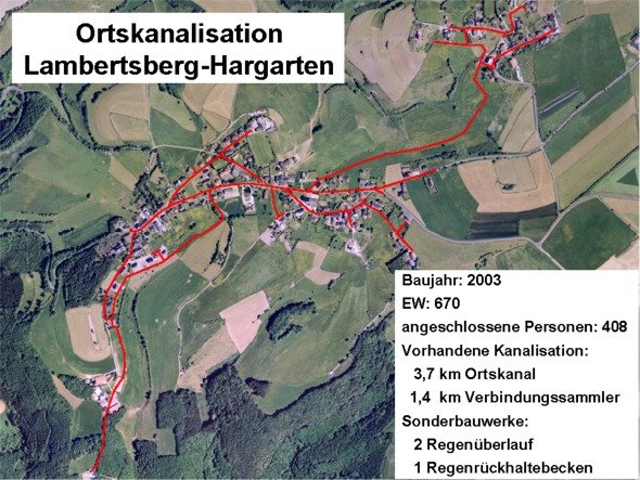 Bild: Ortskanalisation Lambertsberg-Hargarten